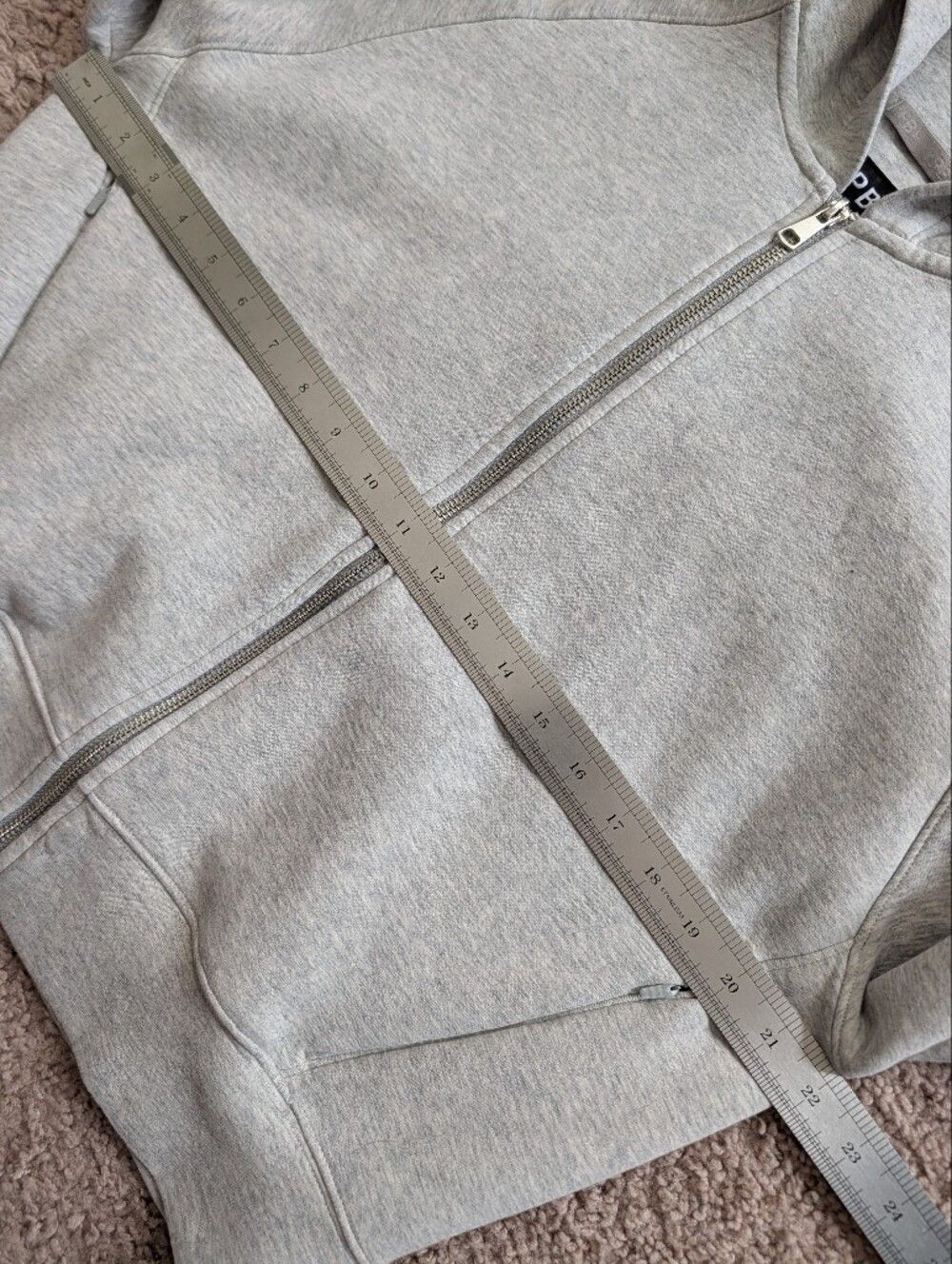 YPB Abercrombie Womens Marl Grey neoKNIT MAX Full-Zip Hoodie Size Medium - Picture 7 of 9
